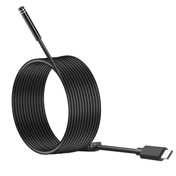 USB-C / Type-C Endoscope Waterproof IP67 Snake Tube Inspection Camera with 8 LED & USB Adapter, Length: 5m, Lens Diameter: 5.5mm