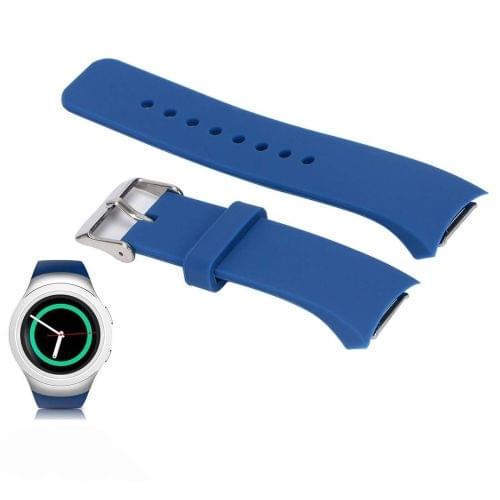 Solid Color Wrist Strap Watch Band for Galaxy Gear S2 R720 (Dark Blue)
