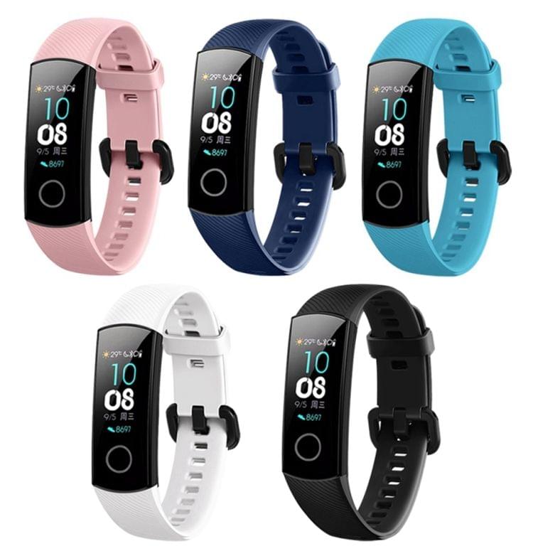 Solid Color Silicone Wrist Strap for Huawei Honor Band 4 (White)