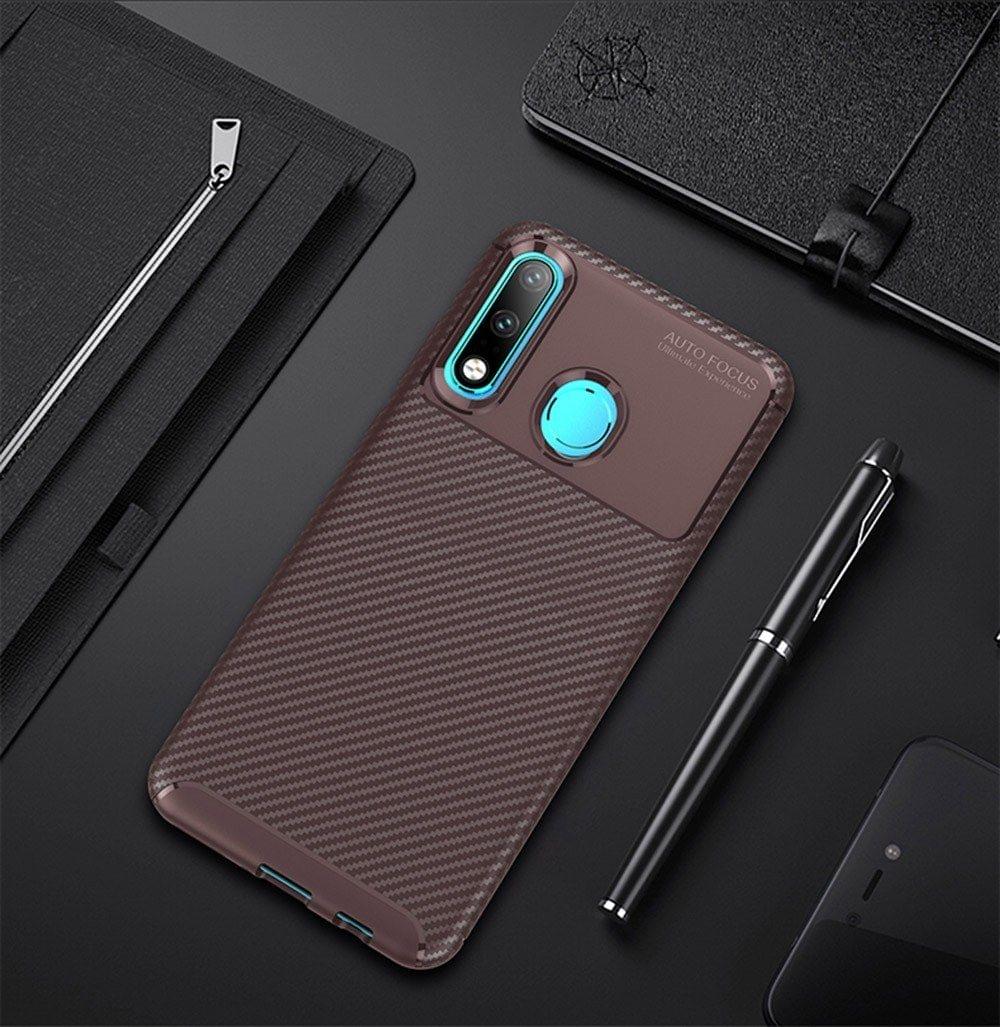 Phone Case Carbon Fiber TPU Phone Protection Cover Simple Lightweight Mobile Phone Protector for HUAWEI P30 Lite