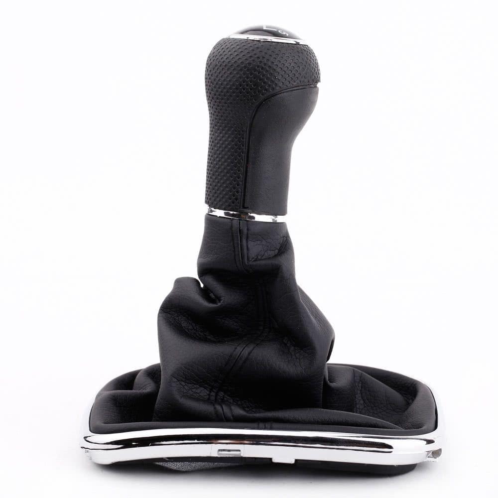 New 5 Speed Gear Shift Knob Gaitor Boot Black PU Leather for VW Golf Bora Jetta GTi MK4 1999-2004