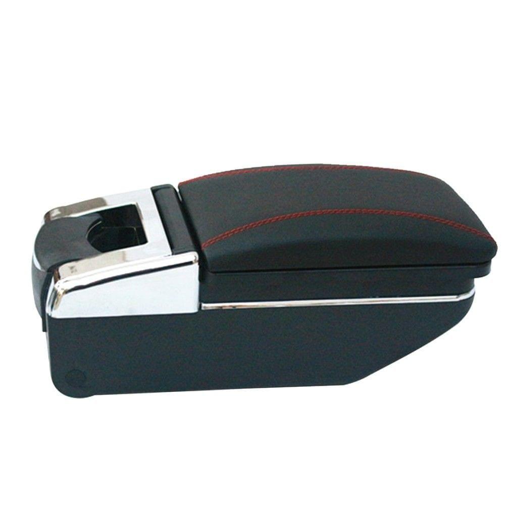 Luxury Universal Armrest Car Arm Rest Center Console Rotatable Storage Box without Punching