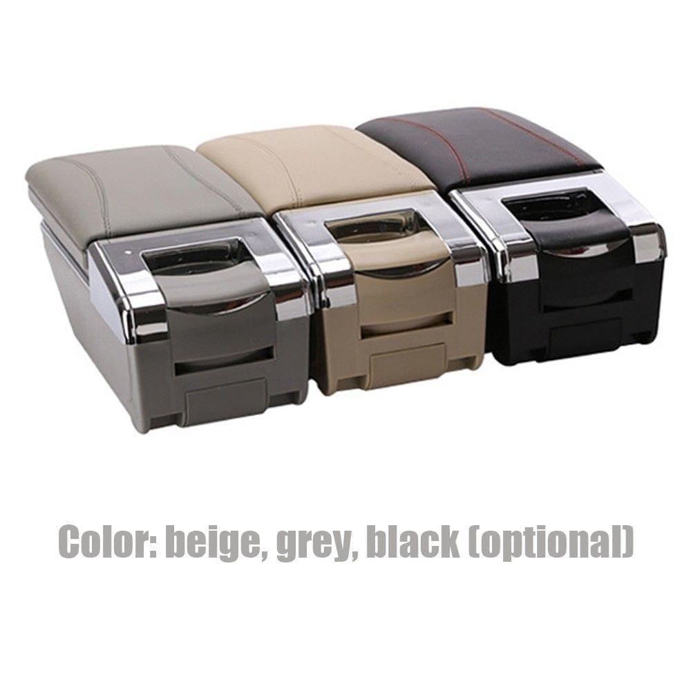 Luxury Universal Armrest Car Arm Rest Center Console Rotatable Storage Box without Punching