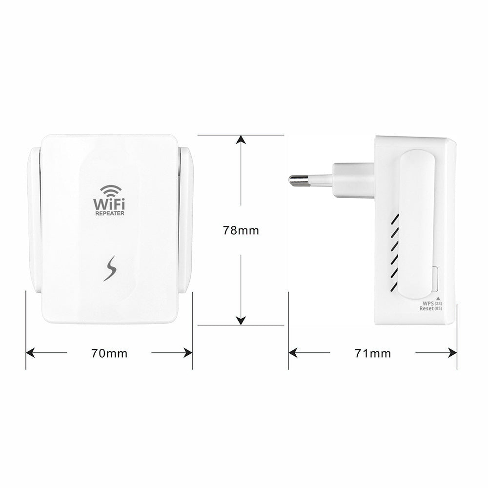 WD-R612U 300Mbps Repeater with Integrated Antenna WiFi Signal Extender Wireless Network Router Amplifier - US Plug