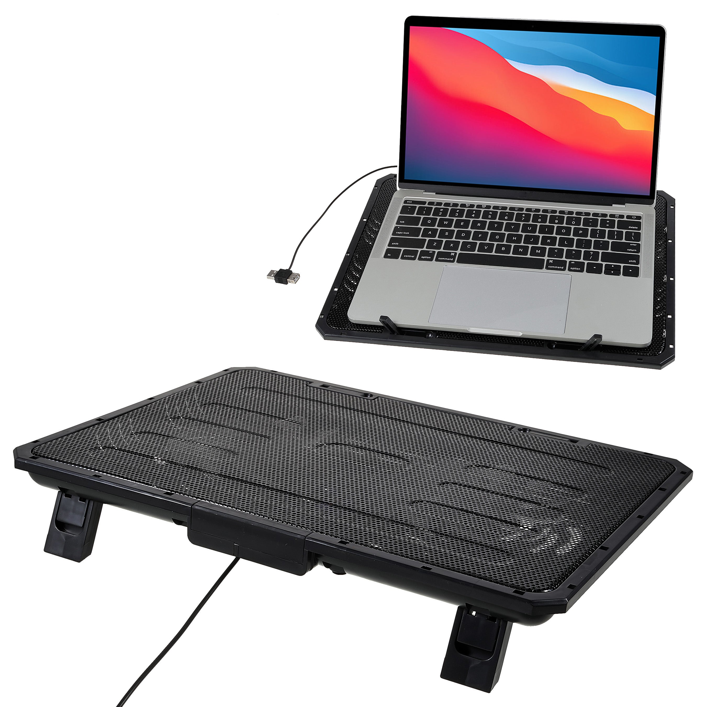 M2 Dual Fan Laptop Cooling Pad Base USB Radiator Notebook Holder Cooler Stand