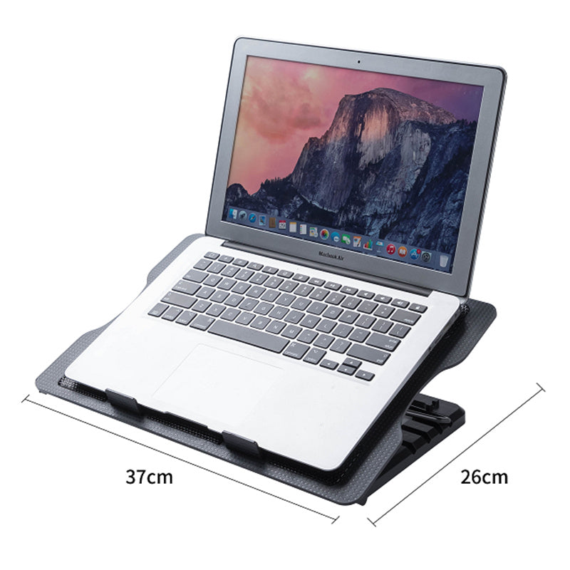 N88 Laptop Cooling Stand Desktop Height Adjustable Notebook Fan Cooler with LED Light