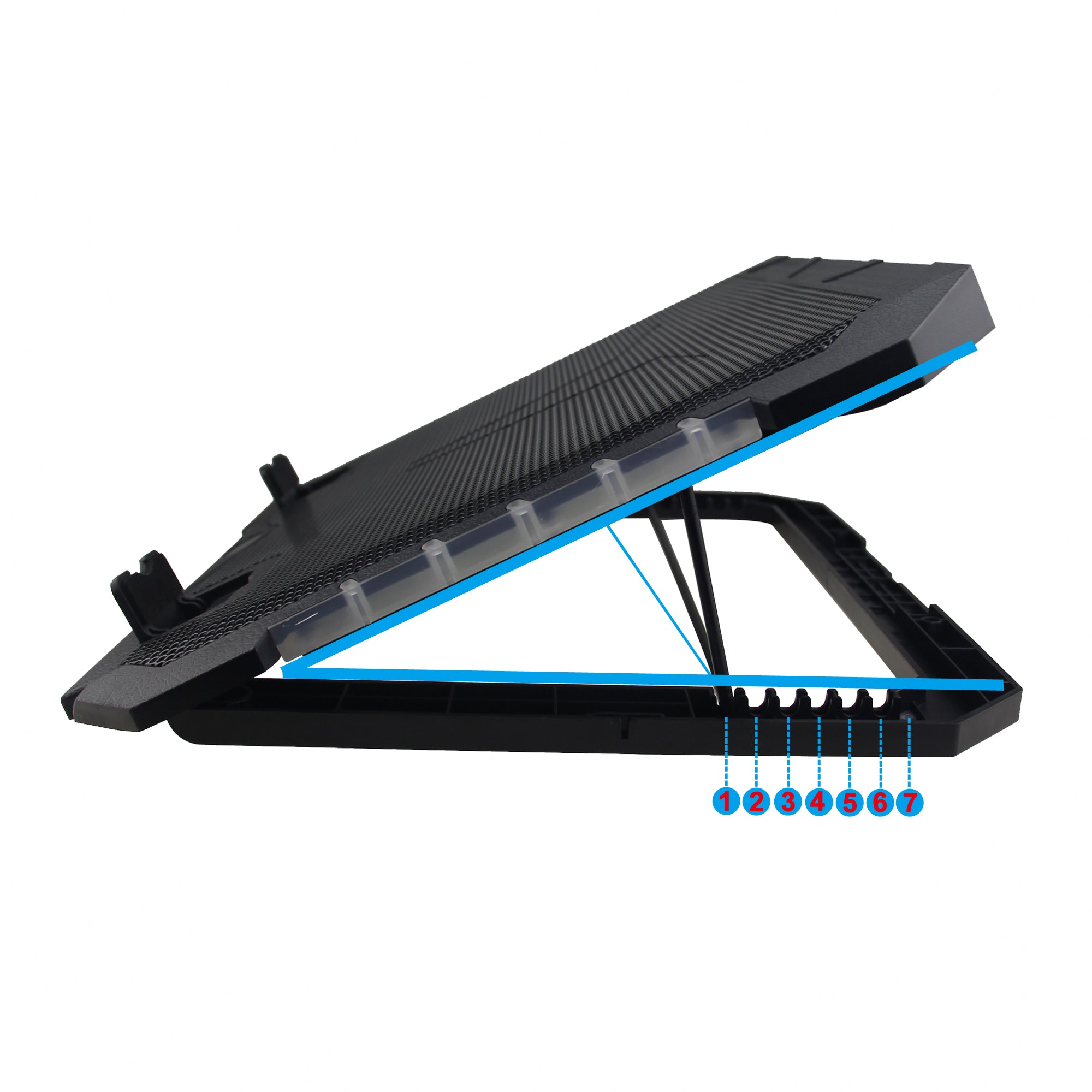 S900 Dual Fan Laptop Cooling Stand 7-Gear Height RGB Light Notebook Fan Cooler with Phone Stand