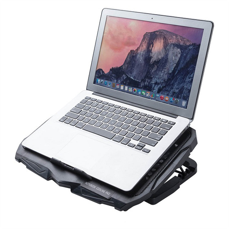 S18 Height Adjustable Notebook Router Radiator 4-Fan Cooler Desktop Laptop Cooling Pad - Red Light