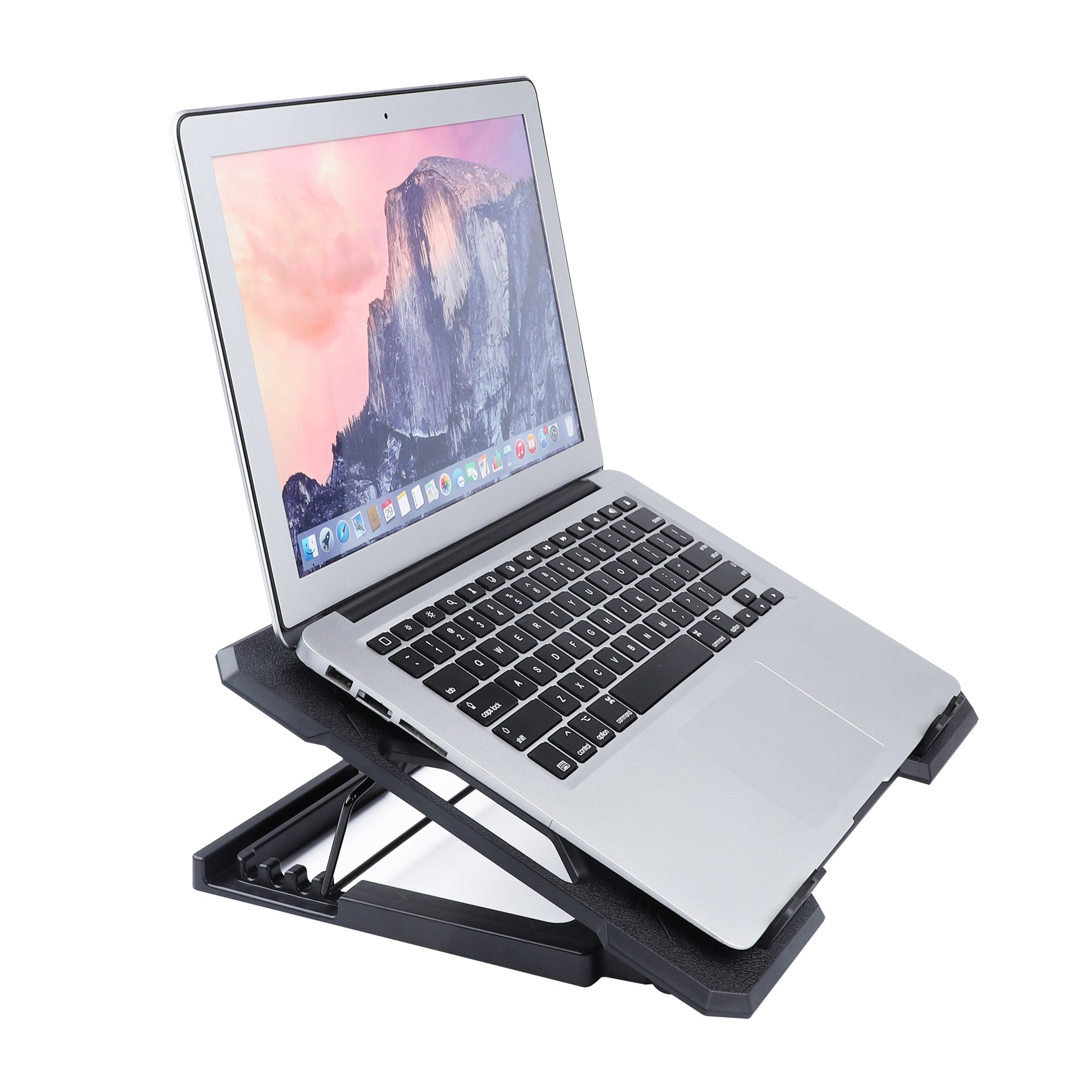 S100 Height Adjustable Notebook Gaming Fan Cooler Desktop Laptop Stand Cooling Pad - Blue Light