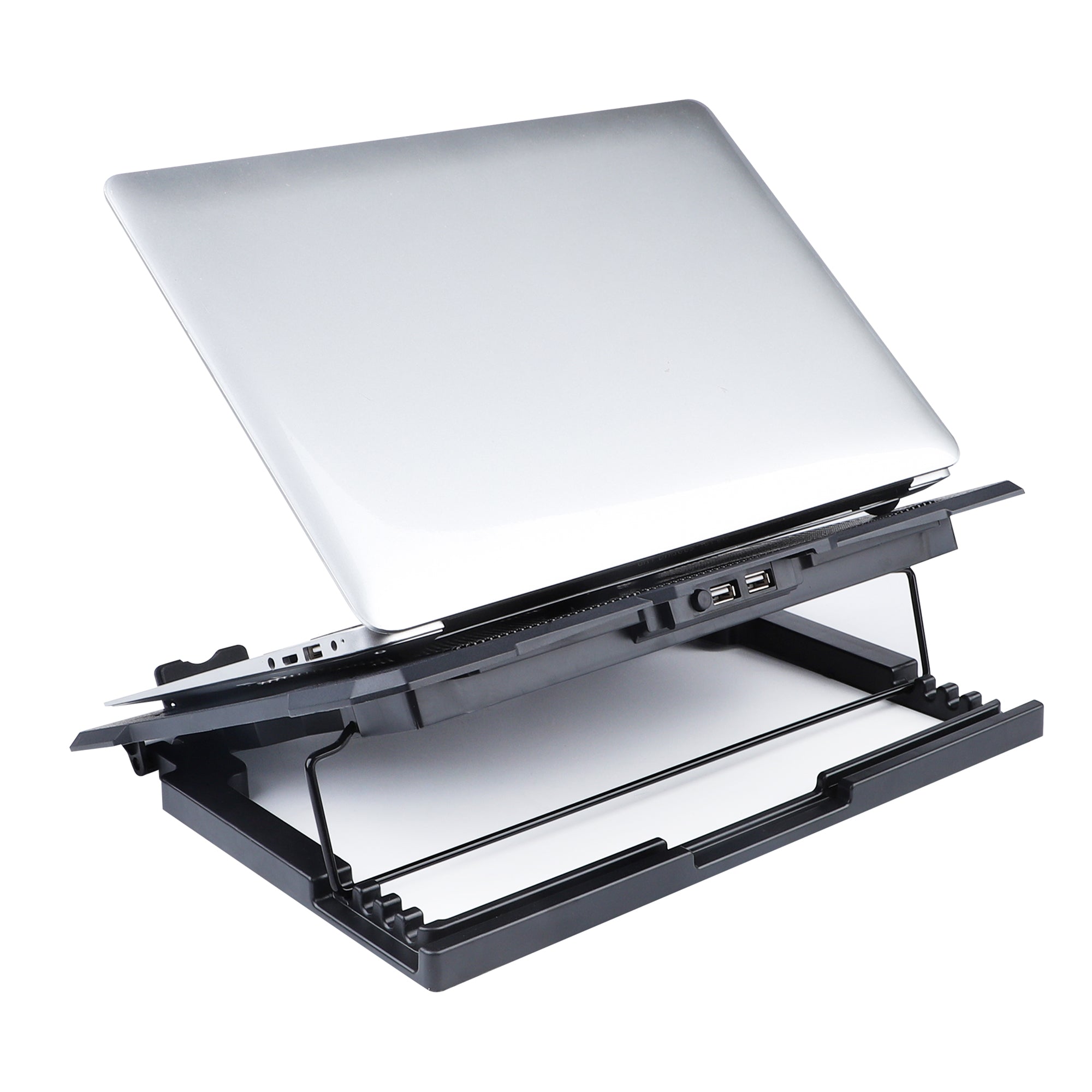 S100 Height Adjustable Notebook Gaming Fan Cooler Desktop Laptop Stand Cooling Pad - Red Light