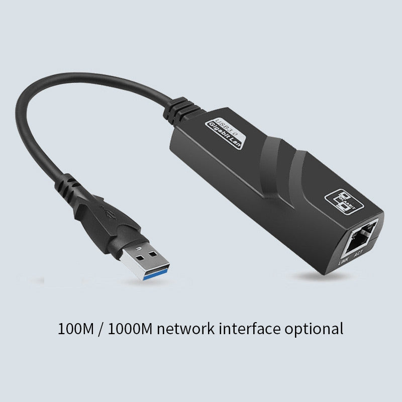 USB 3.0 to RJ45 Converter 100Mbps Ethernet Adapter Laptop Computer Network Cable Connector