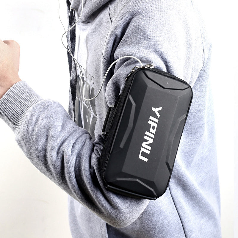 Uniqkart 5 inch Phone Holder Running Armband Waterproof Phone Sleeve Gym Bag Sports Arm Band - Black
