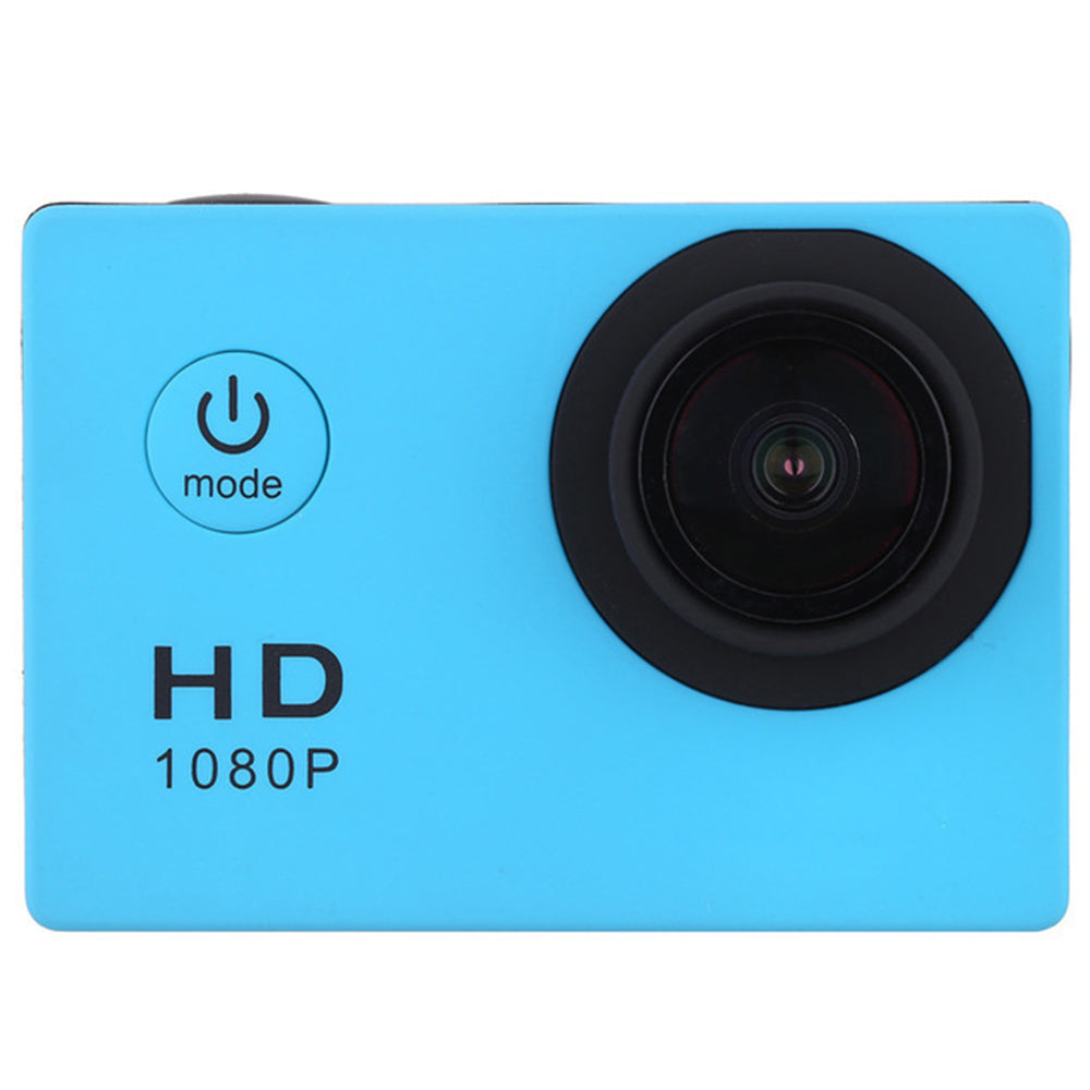 X6000-11 Mini Action Camera 2.0" LCD Screen 1080P Camera Multifunctional Waterproof Riding Recorder for Outdoor Photography - Blue