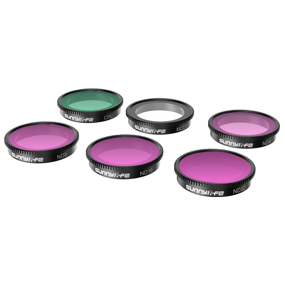 Uniqkart IST-FI9317 6Pcs / Set For Insta360 GO 3 / 2 MCUV+CPL+ND4+ND8+ ND16+ND32 Camera Lens Filters
