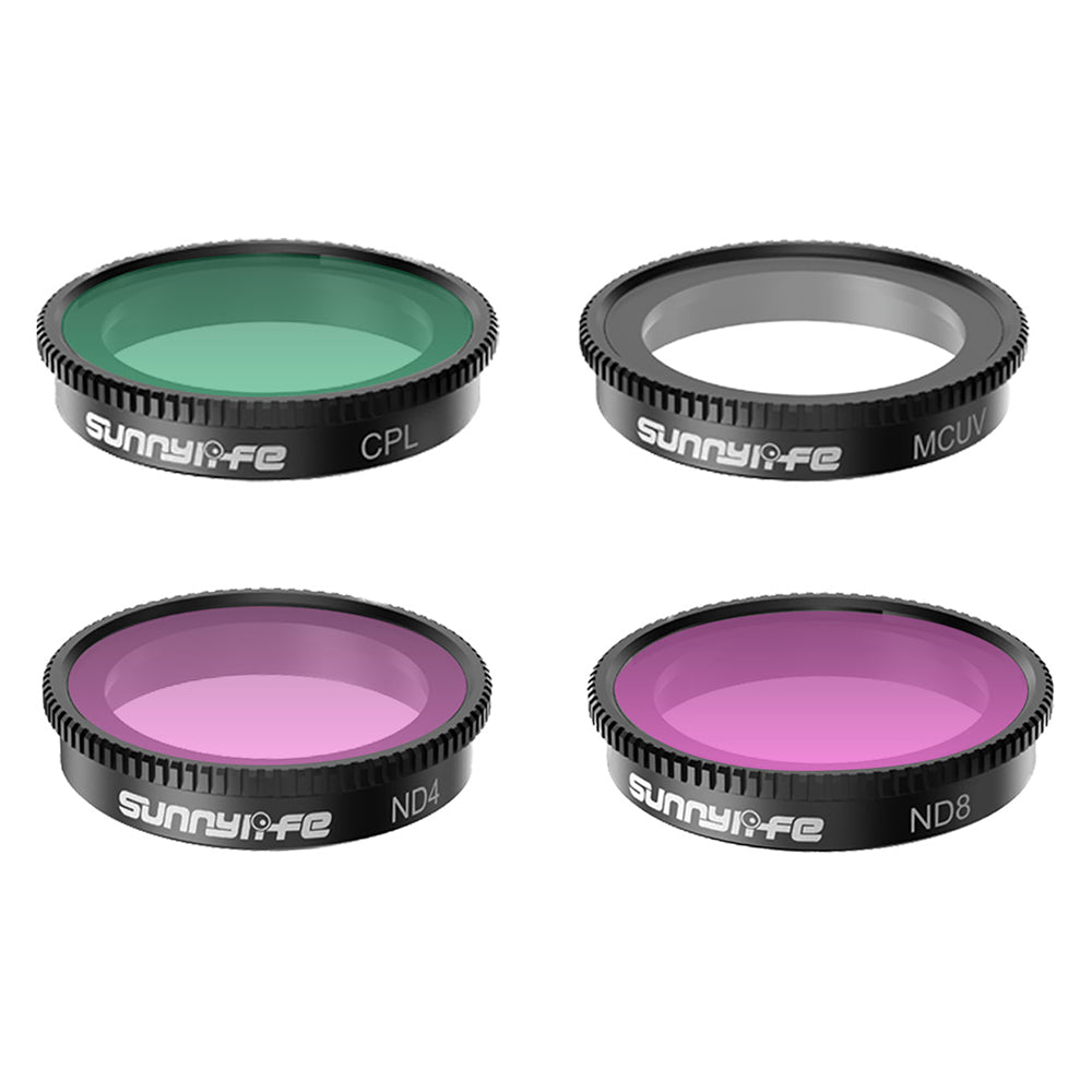 Uniqkart IST-FI9316 4Pcs / Set for Insta360 GO 3 / GO 2 Optical Glass Filter MCUV+CPL+ND4+ND8 Camera Lens Filter Set