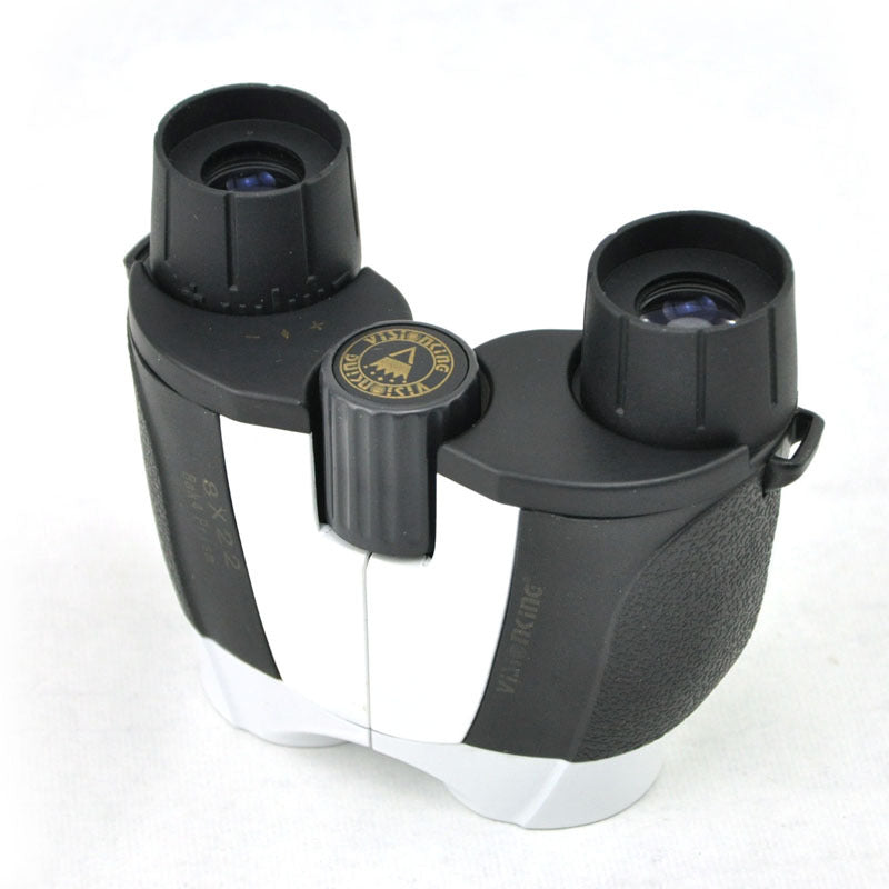 Visionking 8X22BL Compact Binoculars BAK4 Prism Waterproof Telescope for Bird Watching Travel - Black  /  White