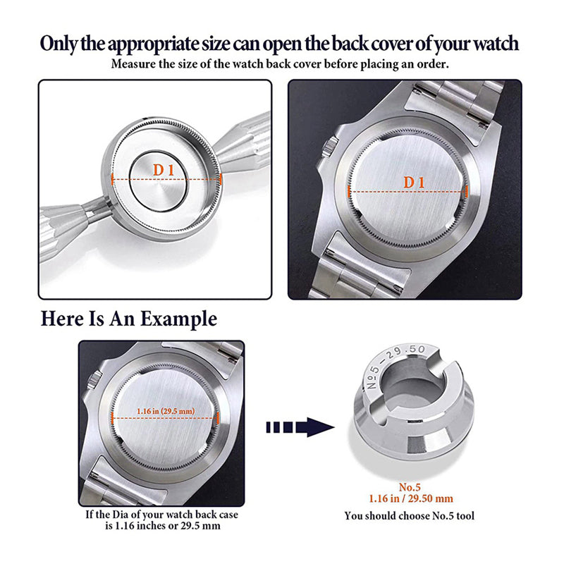 7Pcs Professional Opener Watch Case Opener Kit Watch Repair Tool for Opening