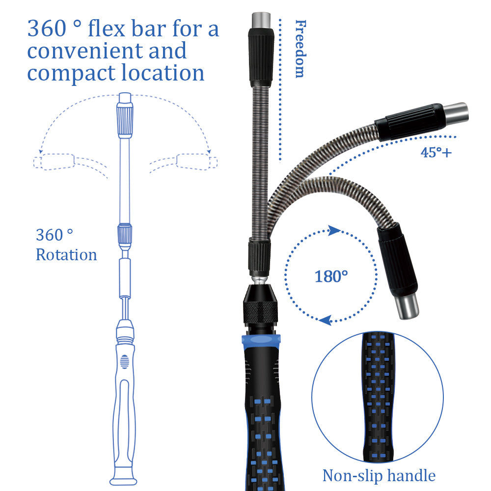 KING'SDUN KS-840126 117Pcs Precision Screwdriver Set with 108-Bits / Magnetizer Portable Repair Tool Kit for Watches, Cameras