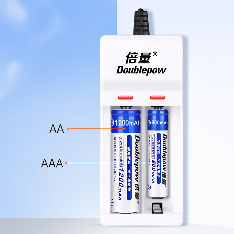 DP-UK21 USB 2-Slot Charger for Rechargeable AA/AAA Ni-CD/Ni-Mh Individual Battery Charger