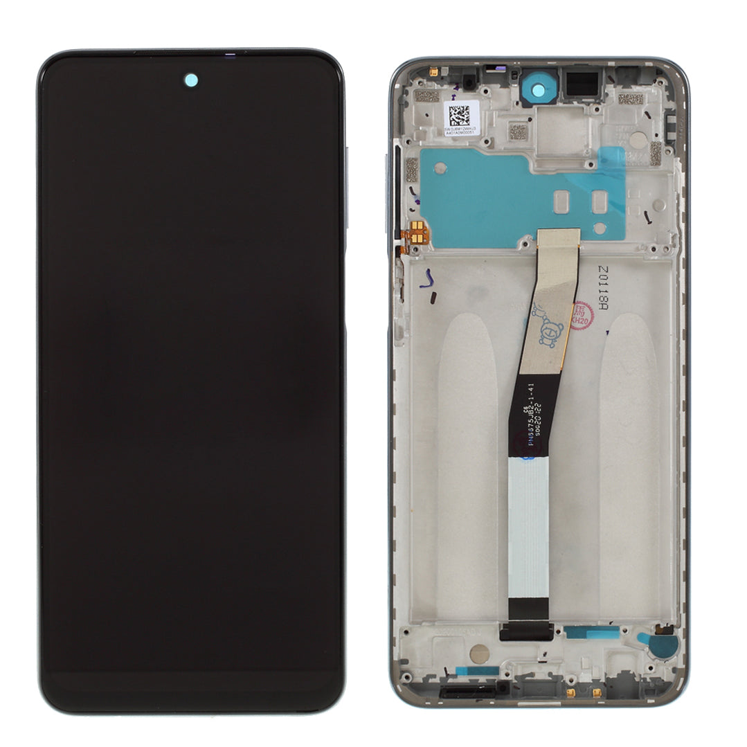 For Xiaomi Redmi Note 9S/Note 9 Pro Grade S LCD Screen and Digitizer Assembly + Frame Replace Part (without Logo) - White