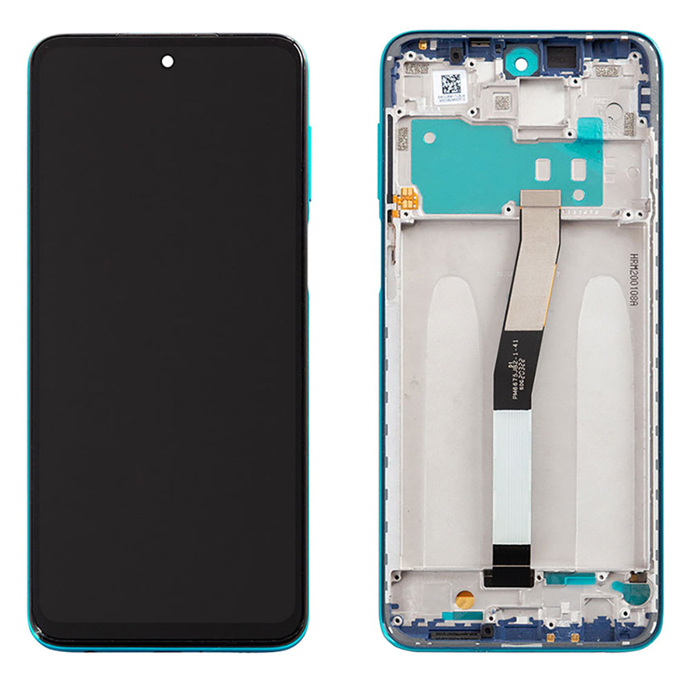 For Xiaomi Redmi Note 9S/Note 9 Pro Grade S LCD Screen and Digitizer Assembly + Frame Replace Part (without Logo) - Green
