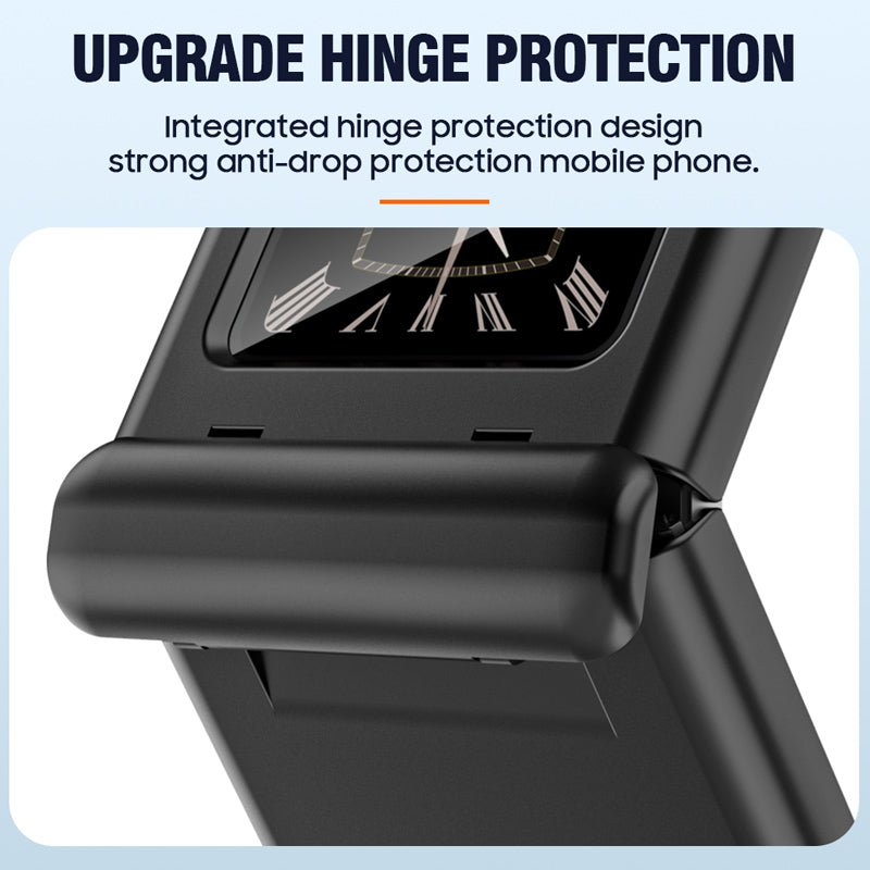 Uniqkart for Motorola Razr 2022 5G Hinged Folding All-inclusive Shell Hard PC Shock-Absorption Anti-Scratching Phone Case - Rose Gold