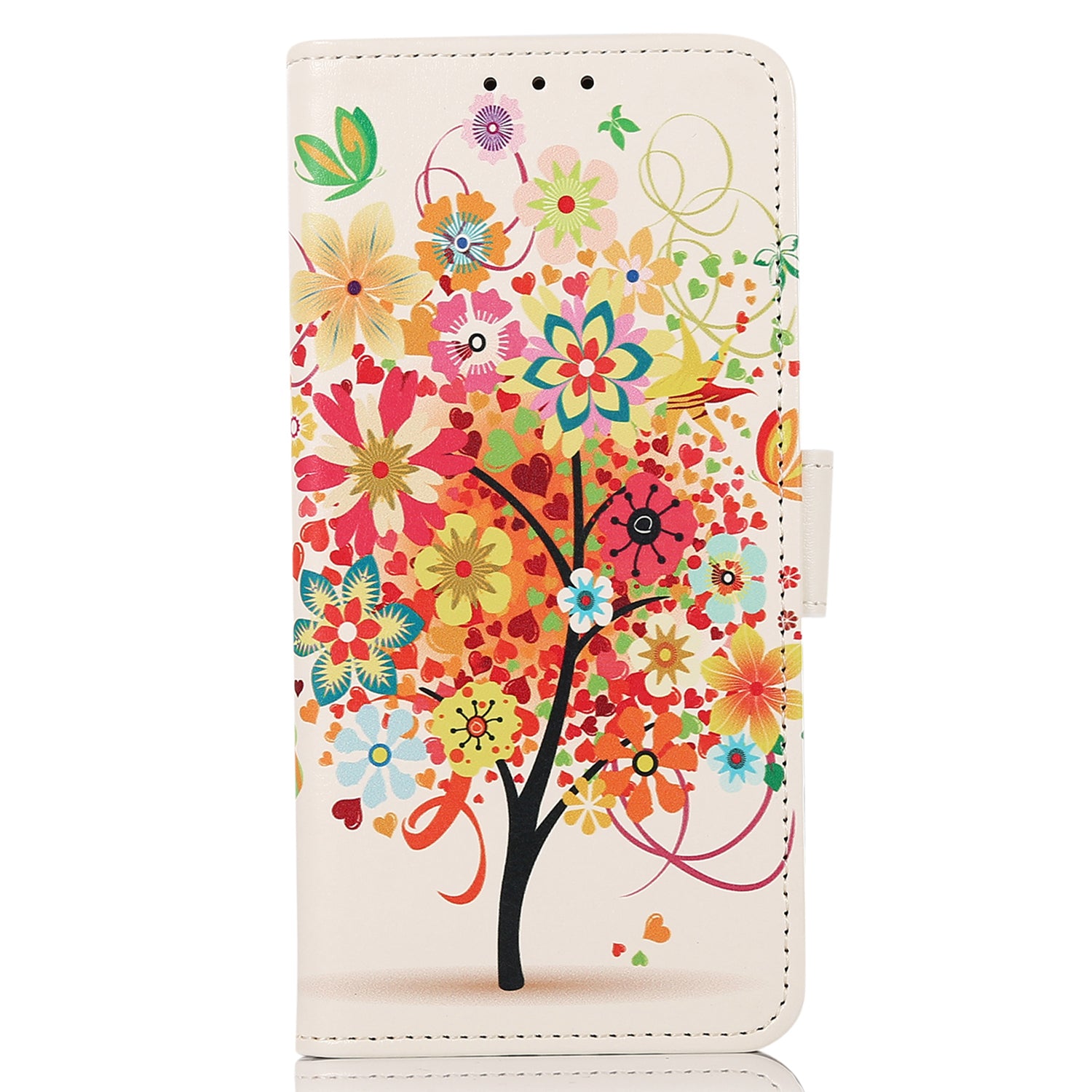 For OnePlus 11 5G Pattern Printing Phone Case PU Leather Stand Wallet Flip Cover - Red Tree