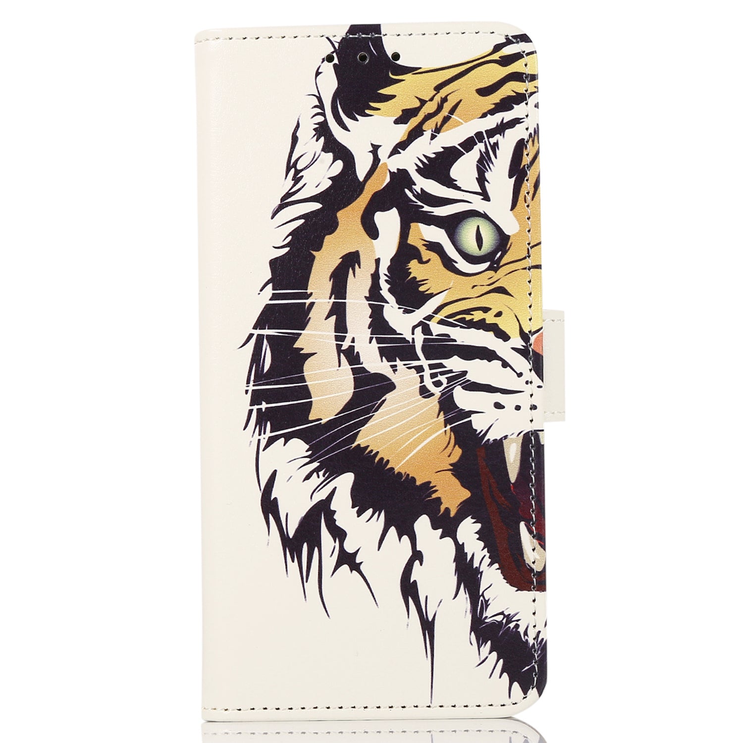For OnePlus 11 5G Pattern Printing Phone Case PU Leather Stand Wallet Flip Cover - Tiger