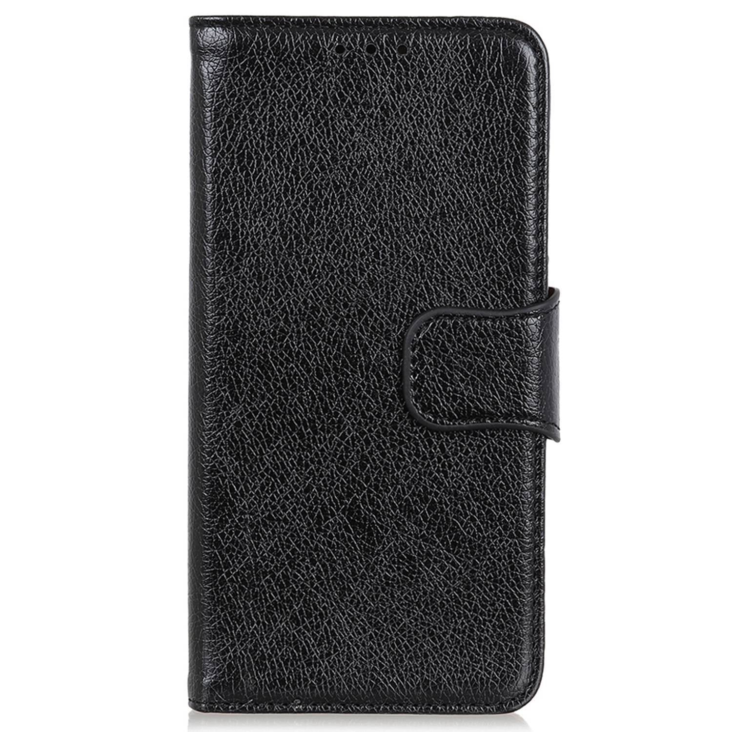 For OnePlus 11 5G Nappa Texture Split Leather Flip Case Stand Wallet Magnetic Clasp Phone Cover - Black