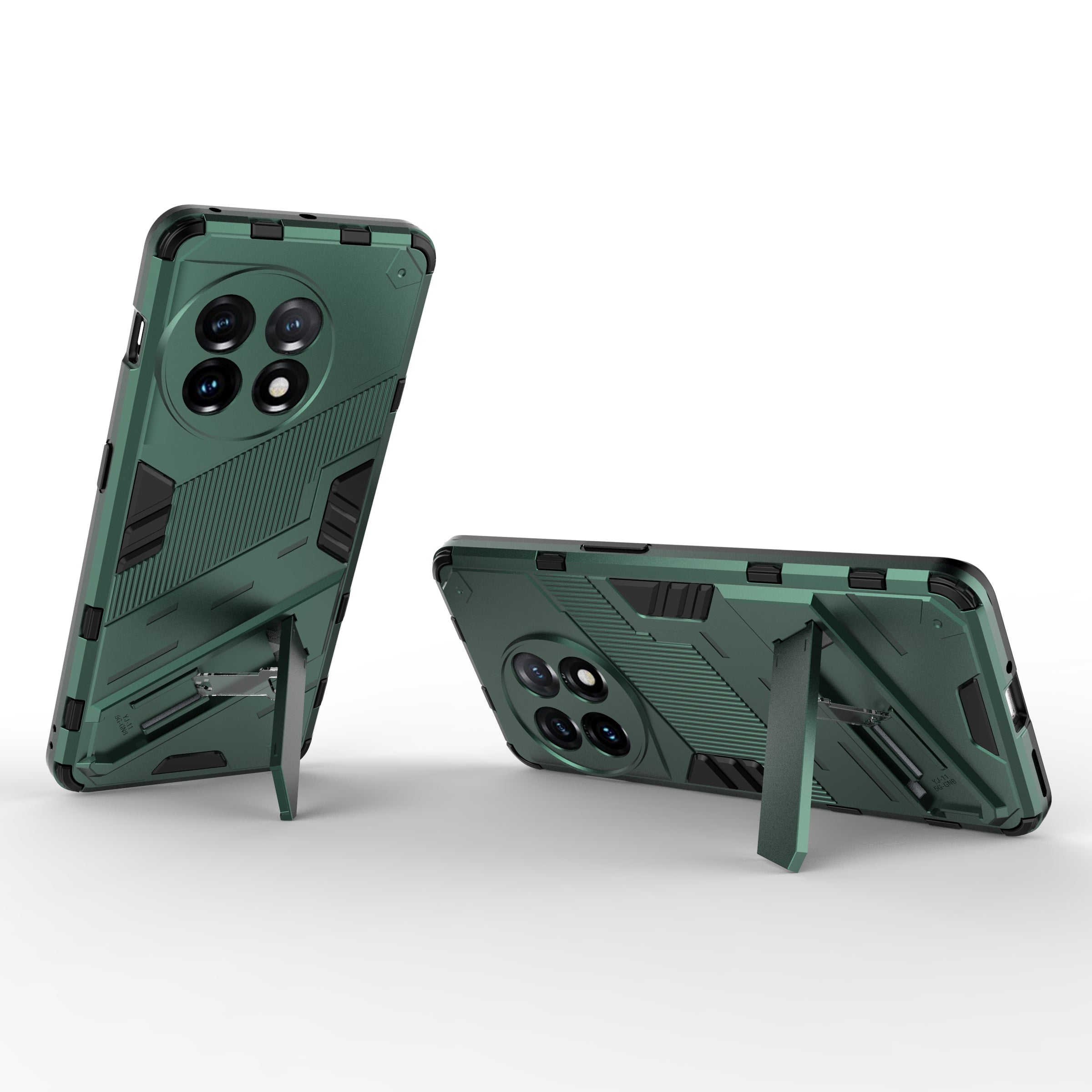 Phone Case for OnePlus 11 5G Kickstand TPU + PC Protective Cell Phone Cover - Green