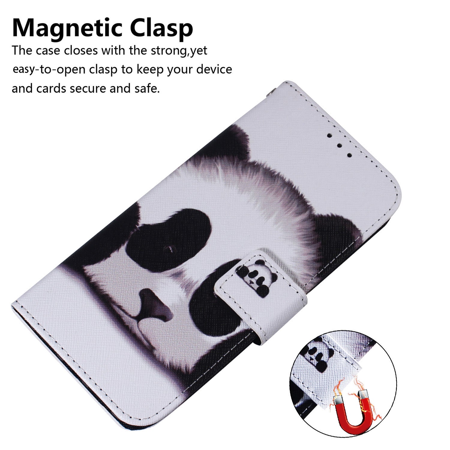For OnePlus 11 5G Anti-fall PU Leather Phone Case Pattern Printing Stand Flip Wallet Cover with Strap - Panda