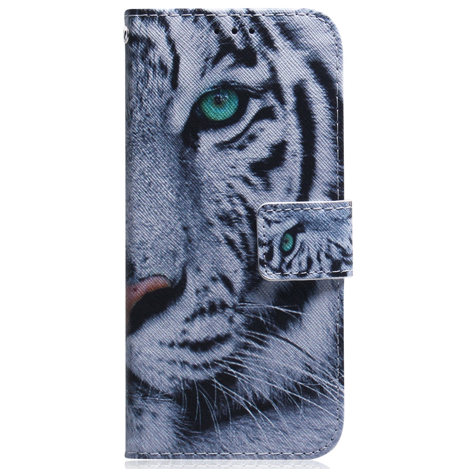 For OnePlus 11 5G Anti-fall PU Leather Phone Case Pattern Printing Stand Flip Wallet Cover with Strap -  Tiger Head