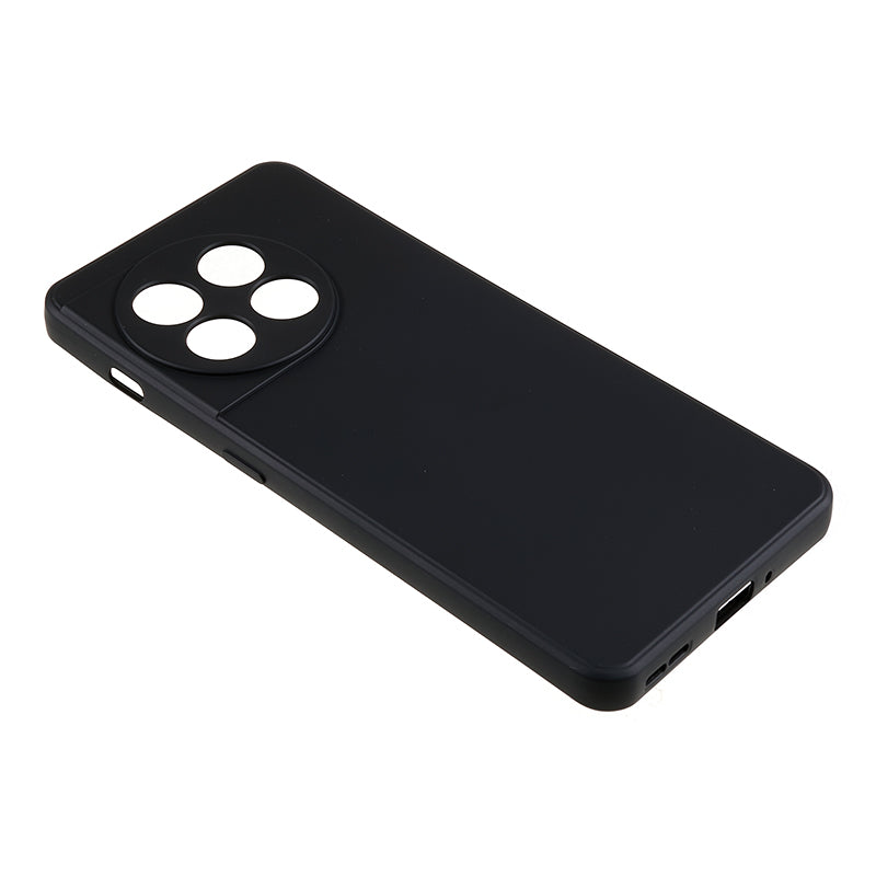 For OnePlus 11 5G TPU Phone Case Smooth Touch Rubberized Cover with Fiber Lining - Black