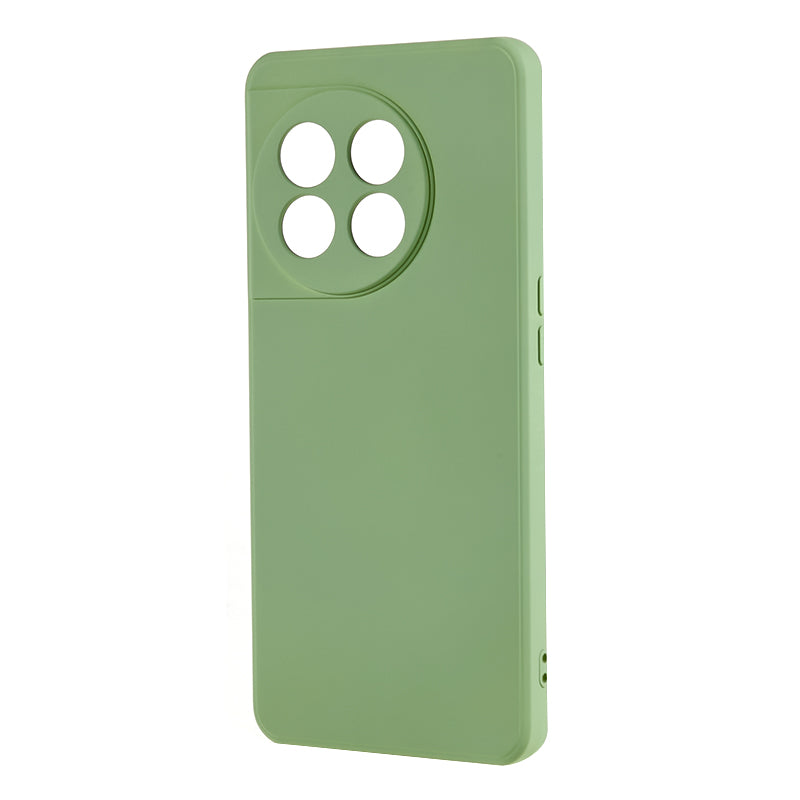 For OnePlus 11 5G TPU Phone Case Smooth Touch Rubberized Cover with Fiber Lining - Bean Green