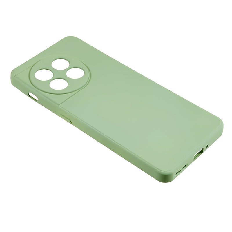 For OnePlus 11 5G TPU Phone Case Smooth Touch Rubberized Cover with Fiber Lining - Bean Green