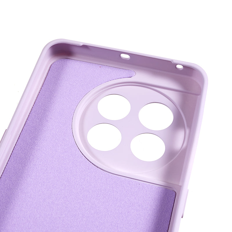 For OnePlus 11 5G TPU Phone Case Smooth Touch Rubberized Cover with Fiber Lining - Light Purple