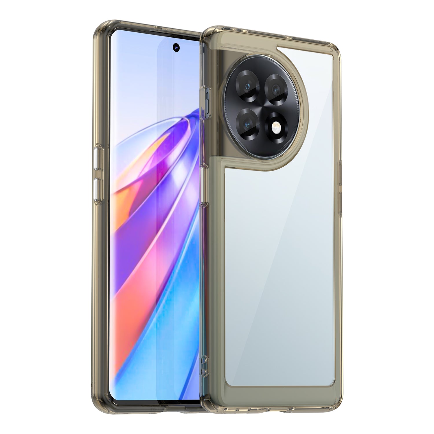 Clear Phone Shell for OnePlus Ace 2 5G / 11R 5G Drop-proof TPU+Acrylic Phone Case Protective Cover - Transparent Grey