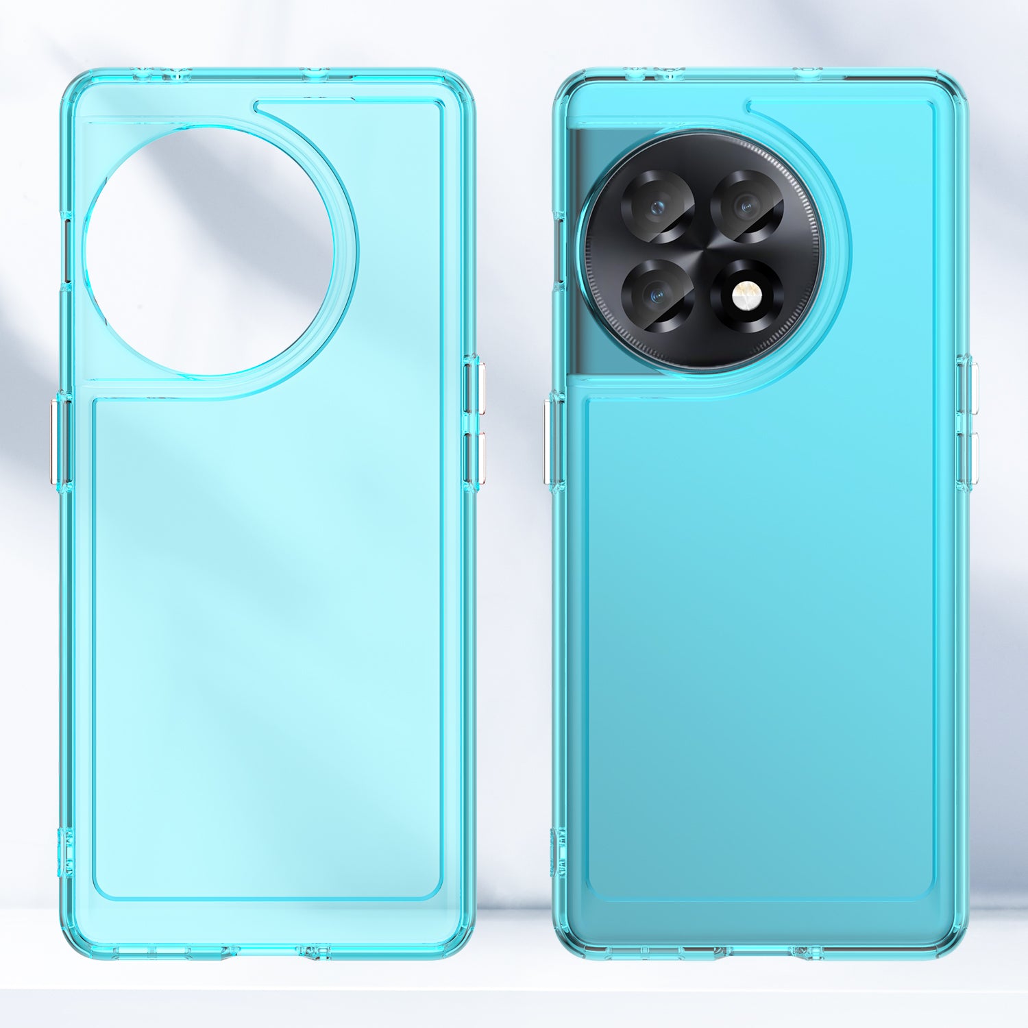 Candy Series For OnePlus Ace 2 5G / 11R 5G Shockproof TPU Phone Cover Soft Cell Phone Case - Transparent Blue