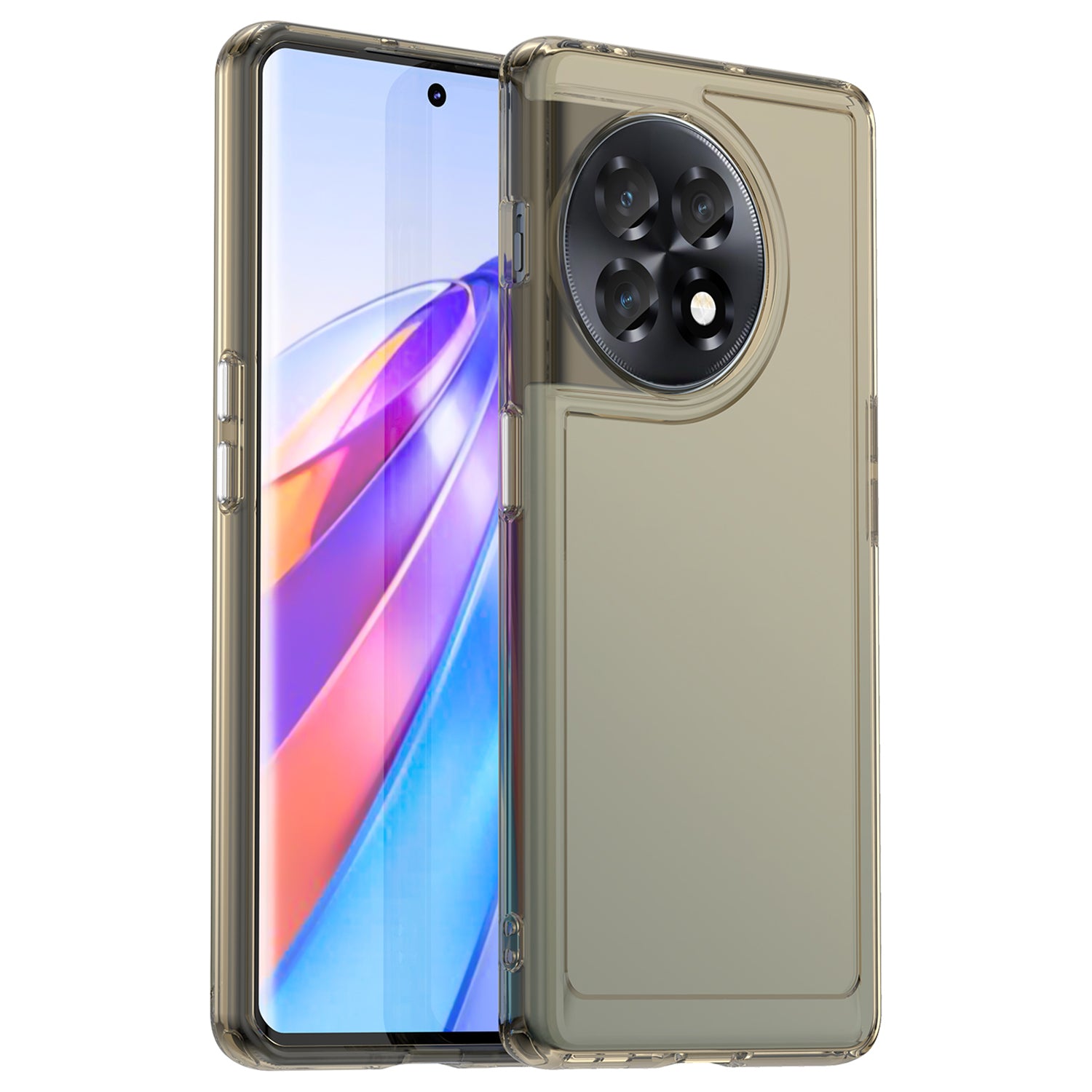 Candy Series For OnePlus Ace 2 5G / 11R 5G Shockproof TPU Phone Cover Soft Cell Phone Case - Transparent Grey
