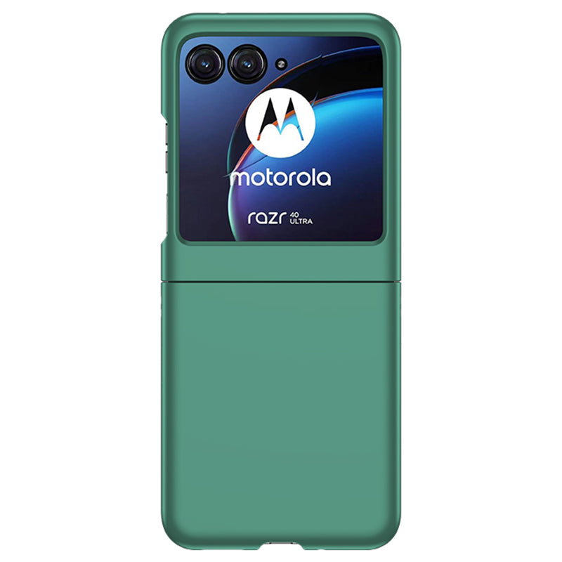 Uniqkart for Motorola Razr 40 Ultra 5G Hard PC Phone Case Ultra-thin Skin-touch Back Cover - Dark Green