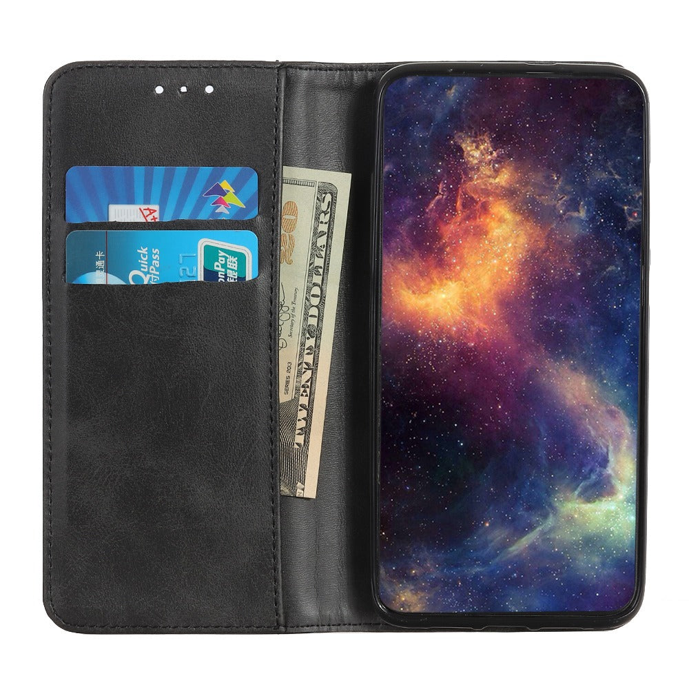 Wallet Phone Cover for iPhone 15 Pro , Stand Split Leather Drop-proof Phone Case - Black