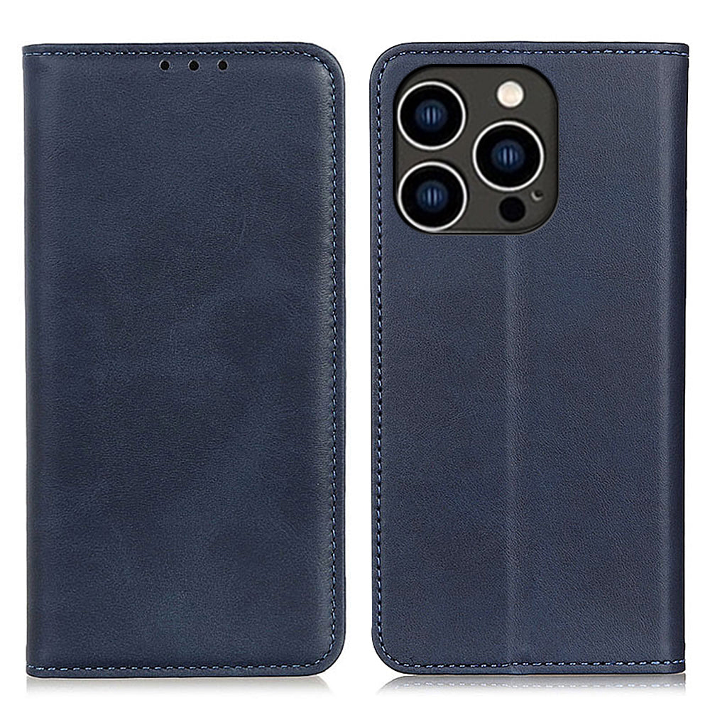 Wallet Phone Cover for iPhone 15 Pro , Stand Split Leather Drop-proof Phone Case - Blue