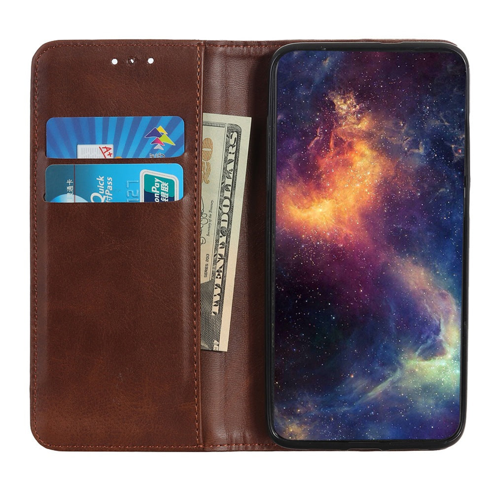 Wallet Phone Cover for iPhone 15 Pro , Stand Split Leather Drop-proof Phone Case - Coffee