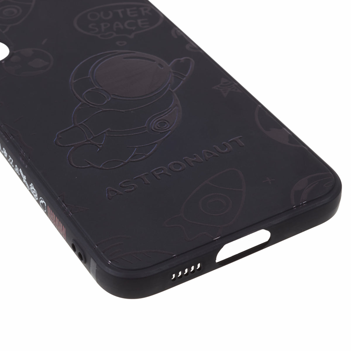 Uniqkart for Samsung Galaxy S23 Precise Cutout TPU Phone Case Space Astronaut Pattern Phone Cover - Black