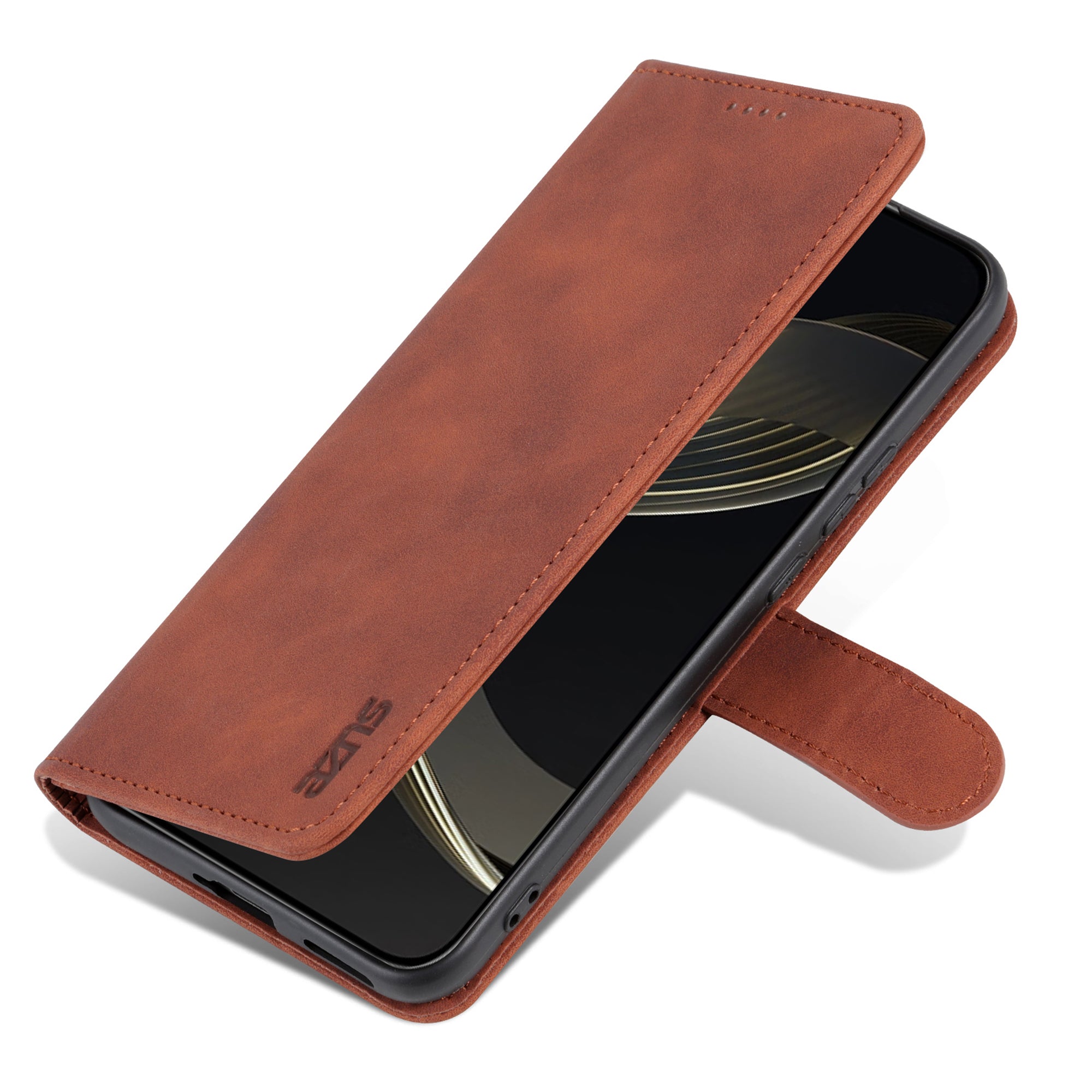 Uniqkart For Huawei nova 11 Cell Phone Cover Stand Wallet PU Leather Phone Case - Brown