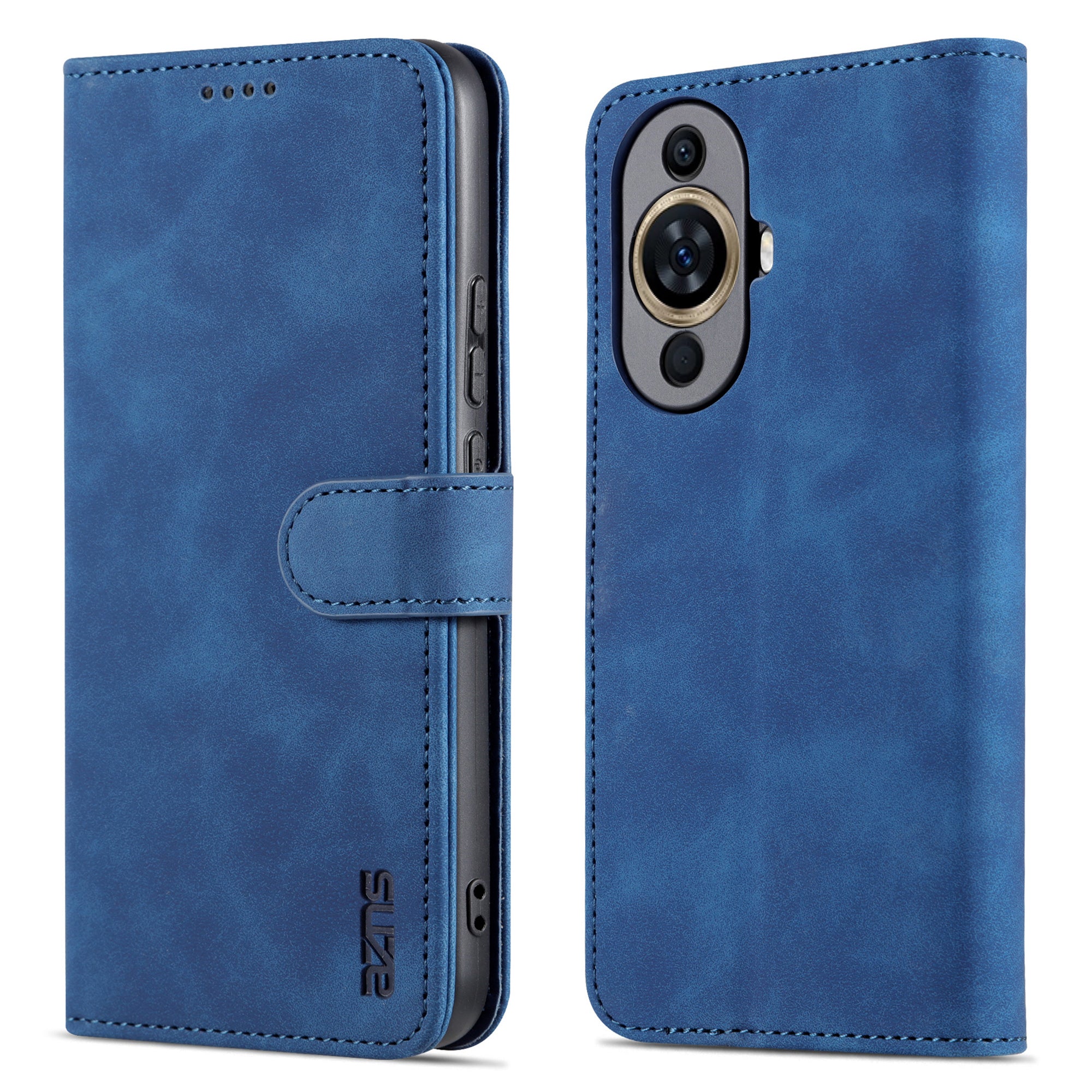Uniqkart For Huawei nova 11 Cell Phone Cover Stand Wallet PU Leather Phone Case - Blue