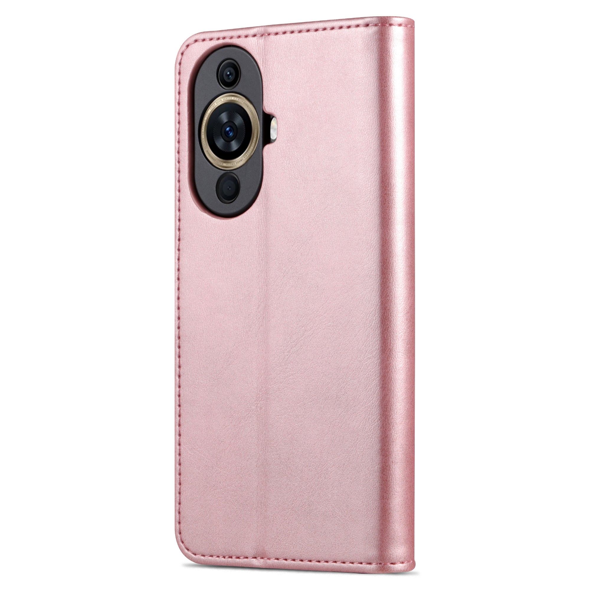 Uniqkart For Huawei nova 11 Cell Phone Cover Stand Wallet PU Leather Phone Case - Rose Gold