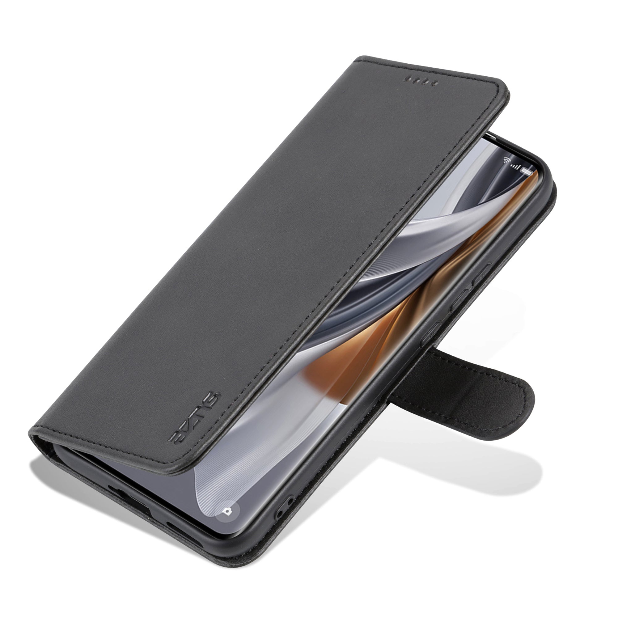 Uniqkart For Huawei nova 11 Cell Phone Cover Stand Wallet PU Leather Phone Case - Black