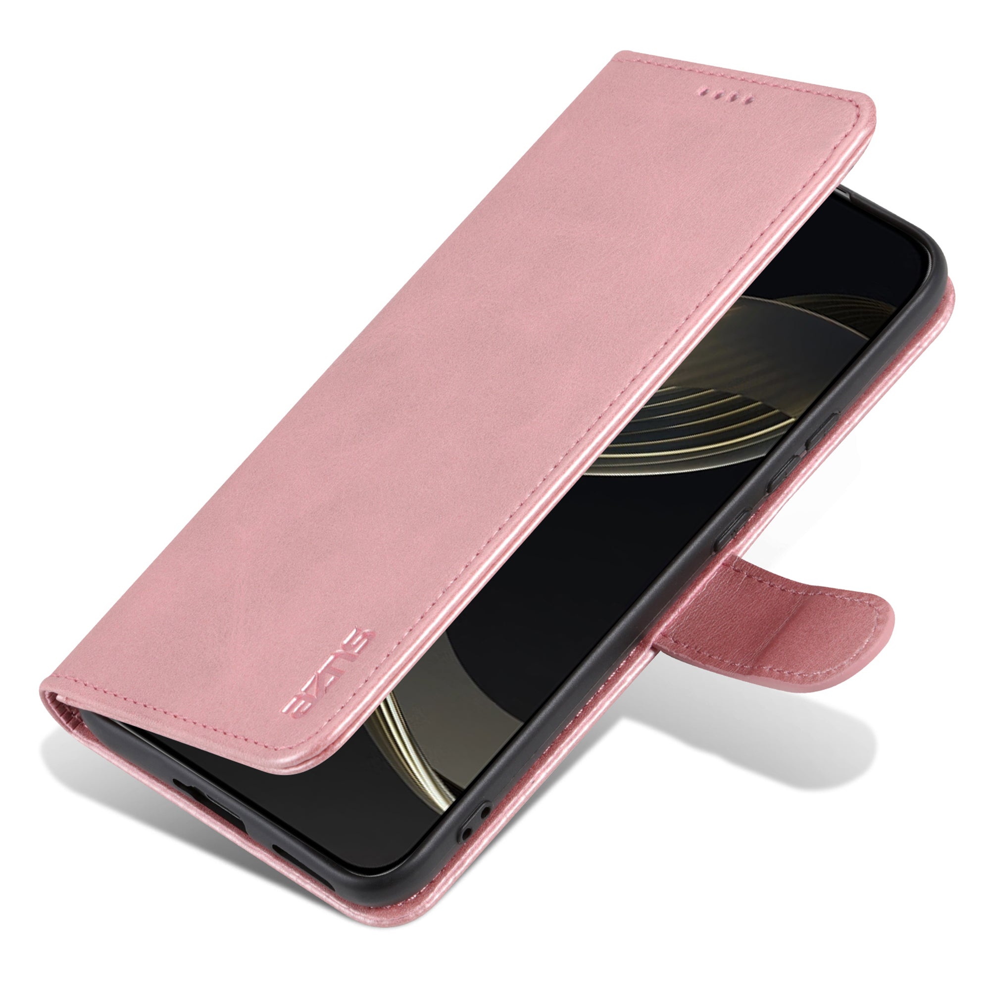 Uniqkart for Huawei nova 11 Ultra / nova 11 Pro Anti-Dust PU Leather Phone Cover Stand Wallet Case - Rose Gold