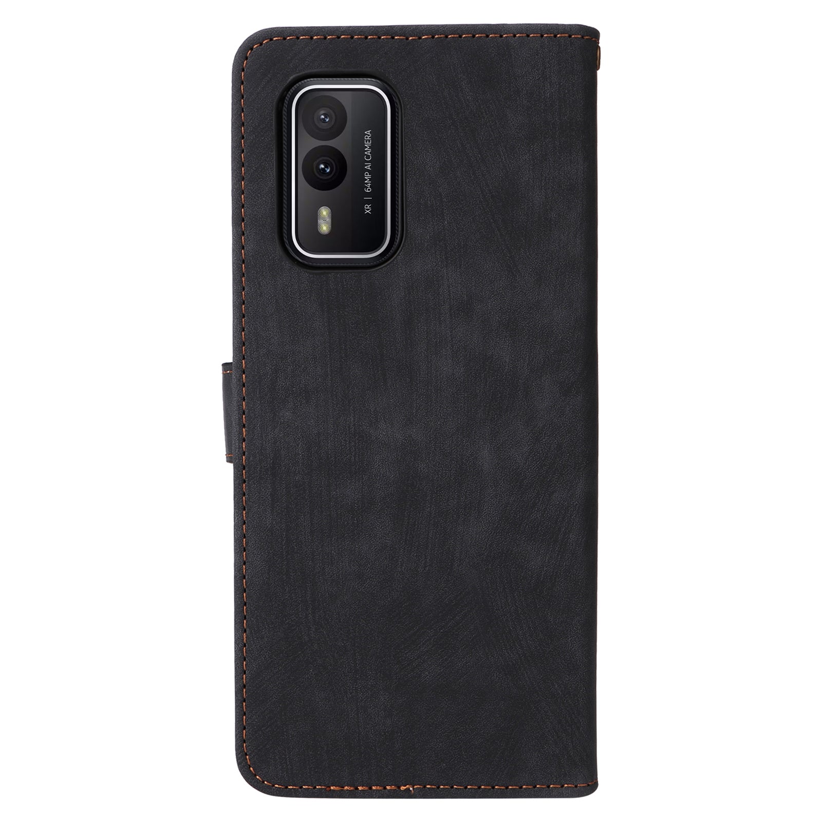 Uniqkart for Nokia XR21 RFID Blocking Phone Cover Wallet Stand Shell Shockproof Leather Case - Black